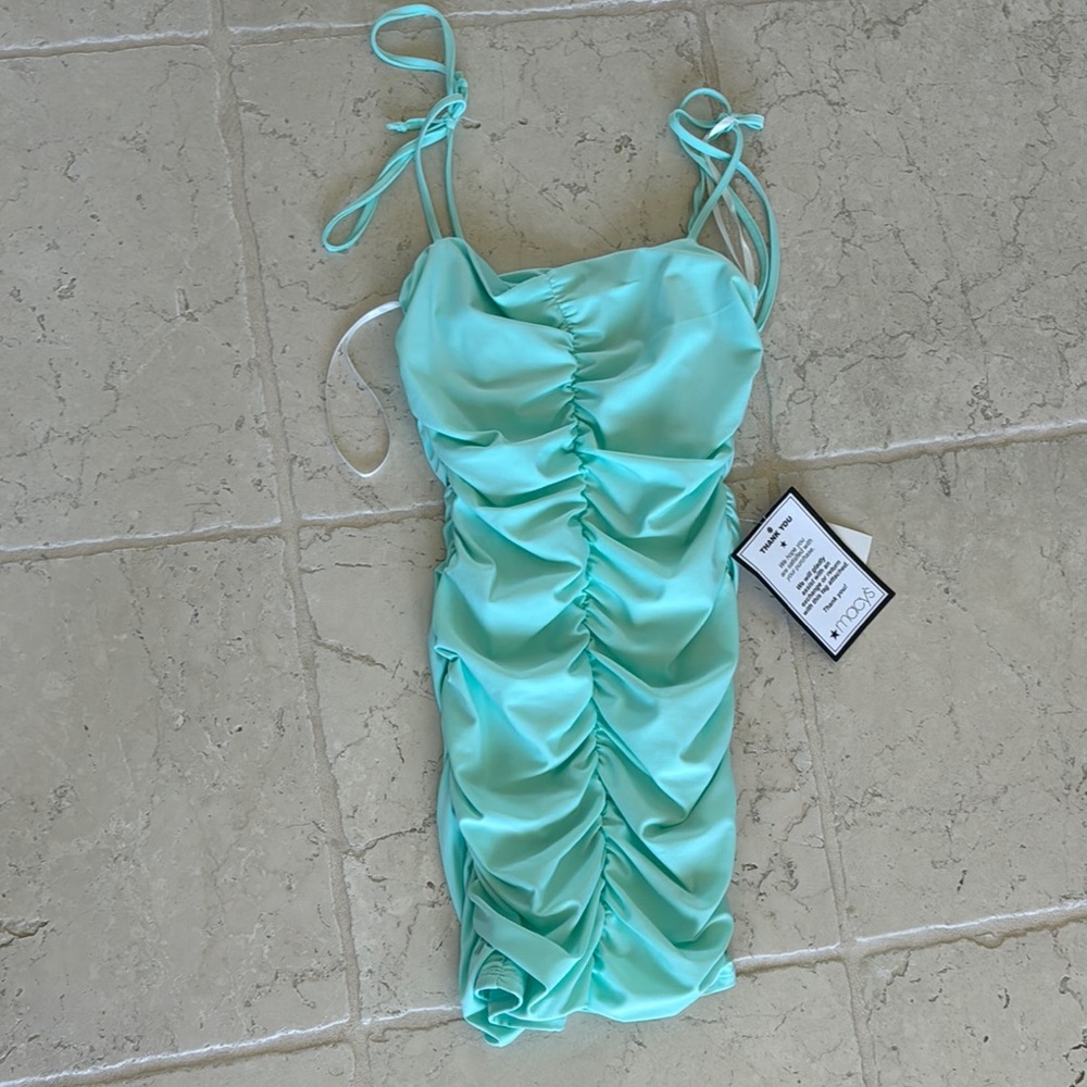 B Darlin Green Mini Dress